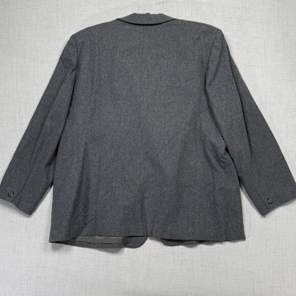 Vintage Pendleton Gray Wool Blazer Single Button Lined USA Made Size 24W - Picture 2 of 12